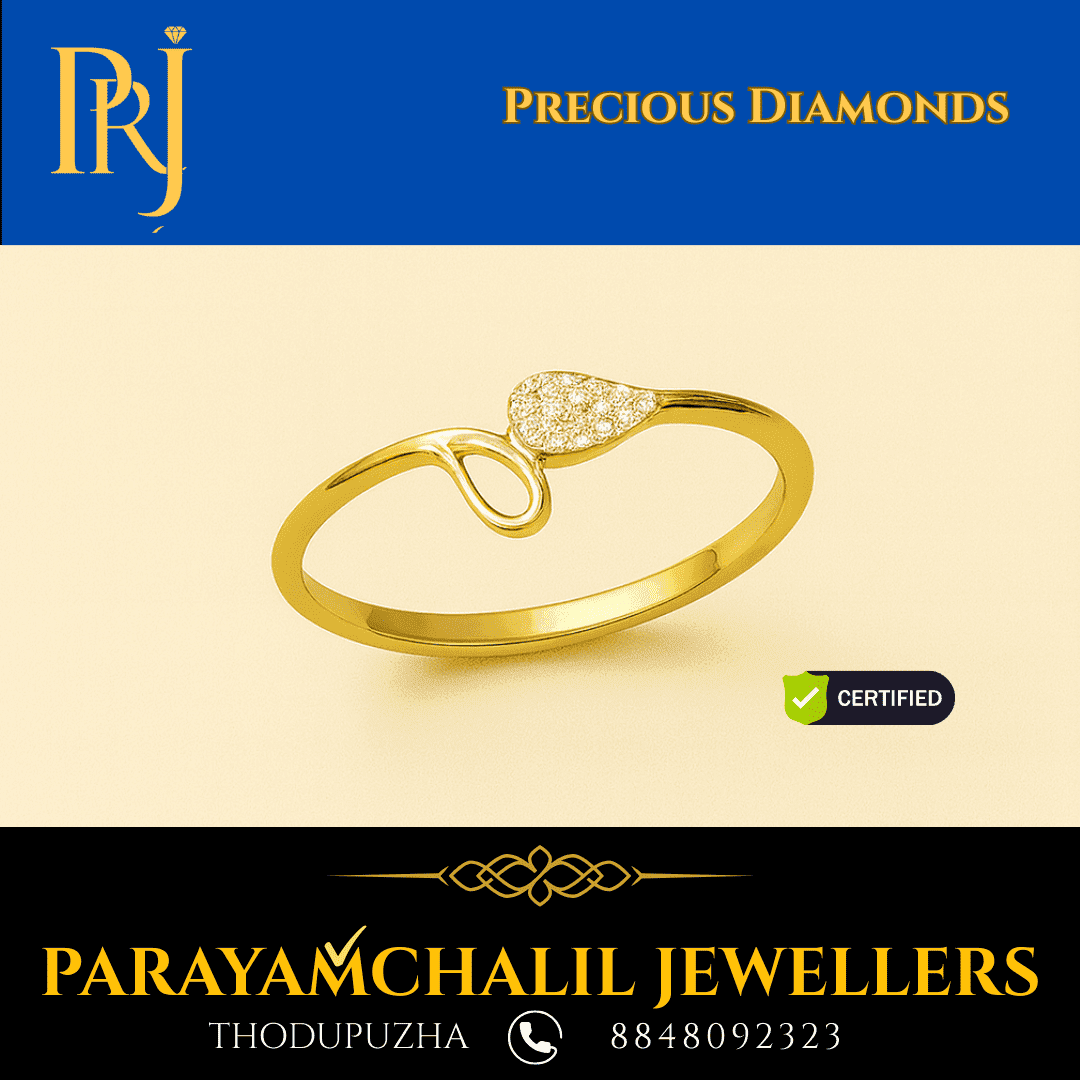 Precious Diamonds Petal Curve Diamond Ring – Parayamchalil Jewellers Thodupuzha
