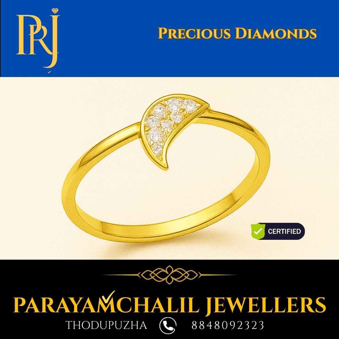 Precious Diamonds Leaf Motif Diamond Ring – Parayamchalil Jewellers Thodupuzha