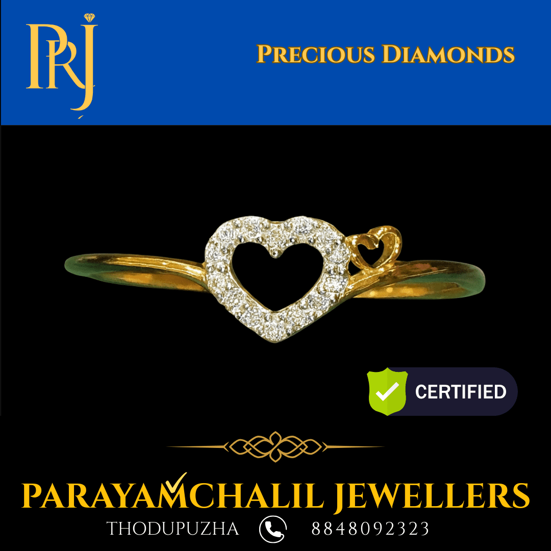 Precious Diamonds Pave Heart Diamond Ring – Parayamchalil Jewellers Thodupuzha