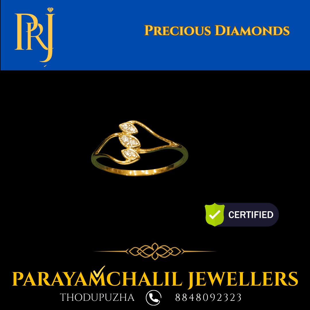 Precious Diamonds Triple Leaf Diamond Ring – Parayamchalil Jewellers Thodupuzha