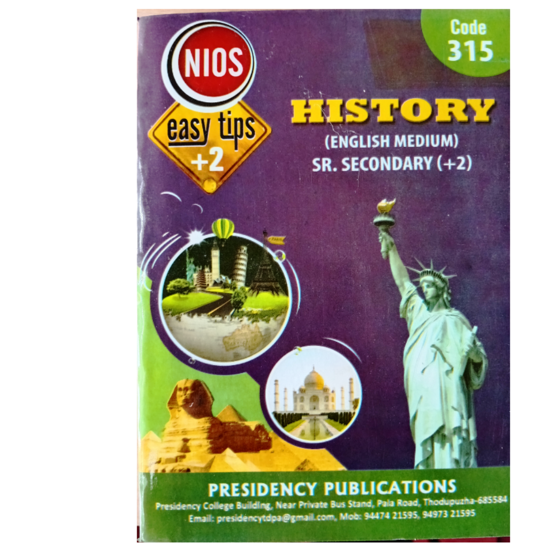 NIOS +2 History(English) guide Presidency Publications