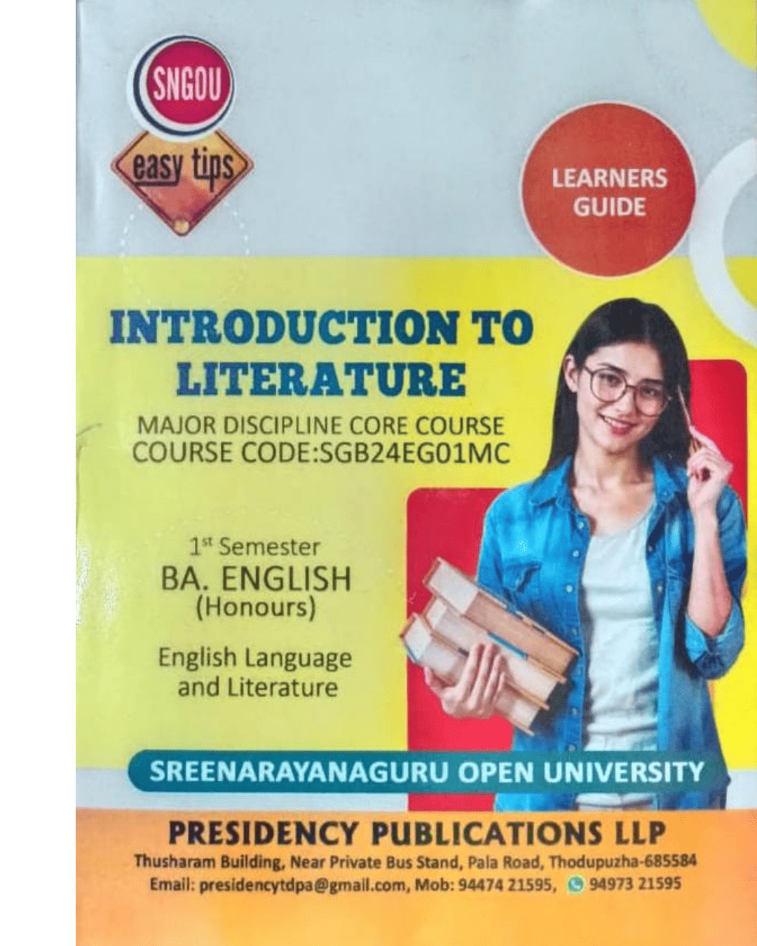 SN Open University Introduction To Literature guide Presidency Publications Kerala