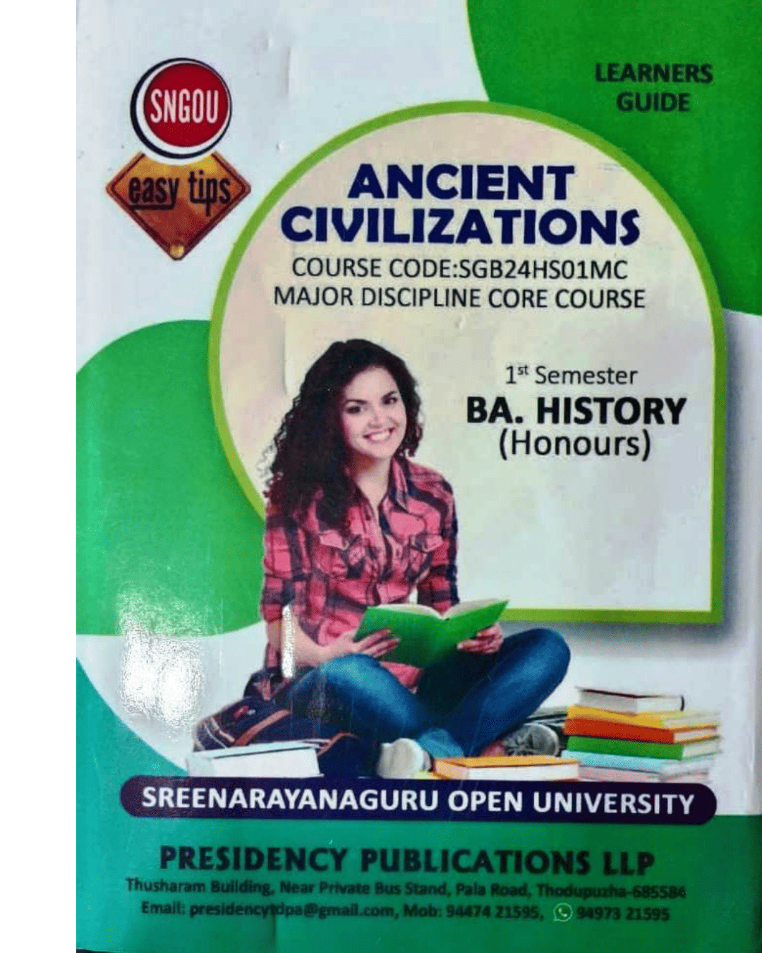 Sreenarayanaguru Open University Ancient Civilisations guide Presidency