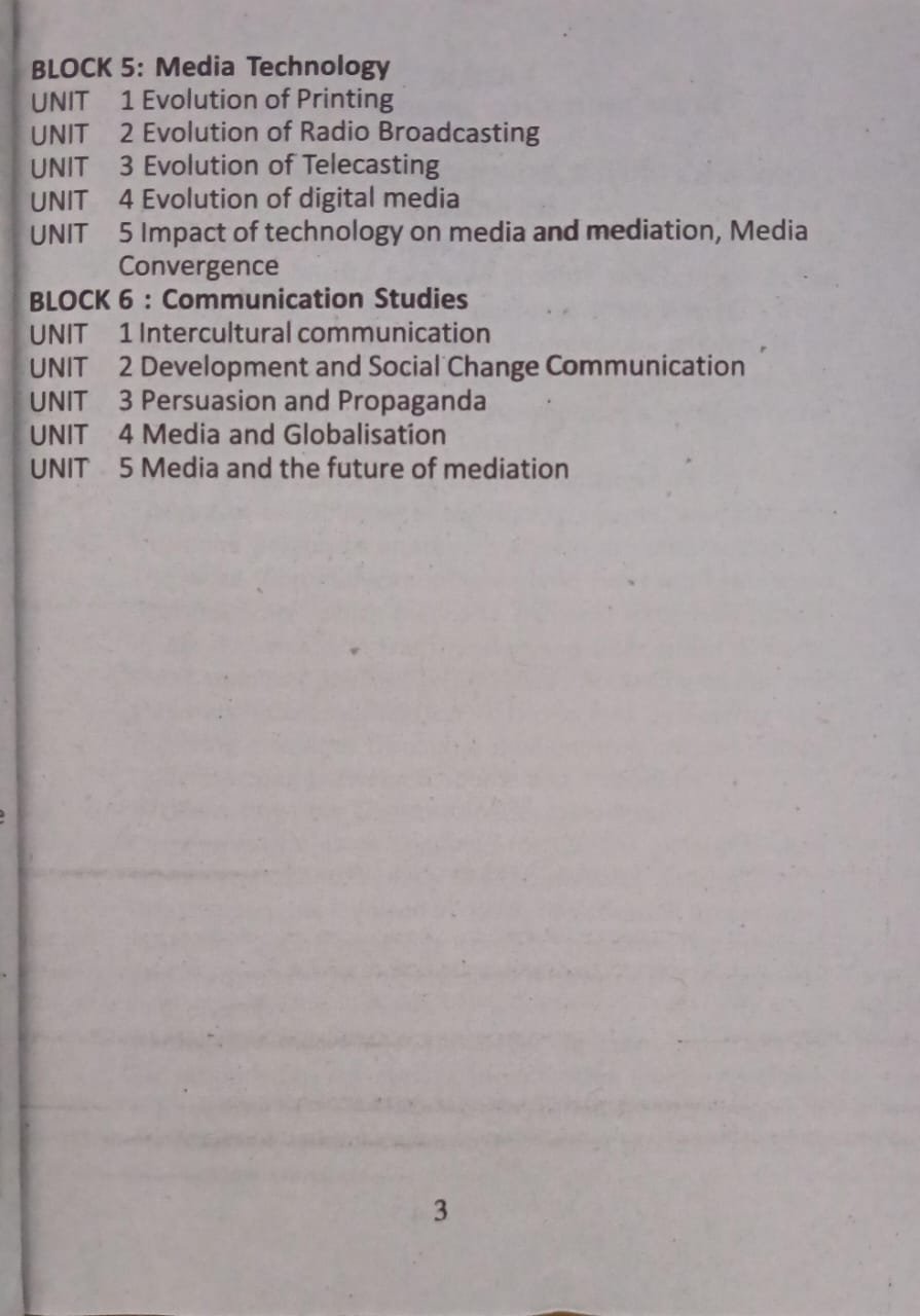 SGOU Degree Guide – Introduction to Mass Communication