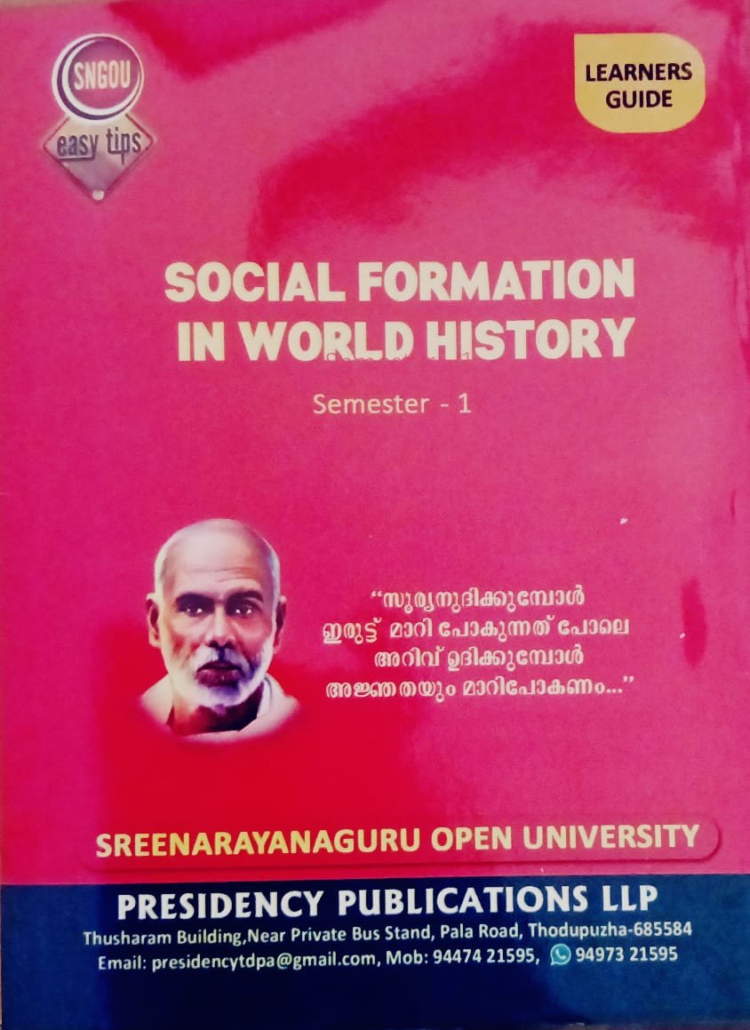 SGOU BA History Guide – Social Formation in World History