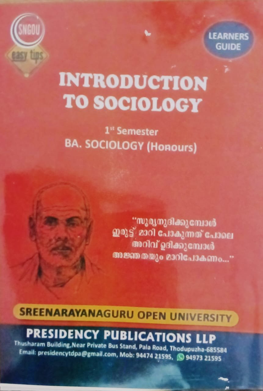 SNGOU BA Sociology Guide – Introduction to Sociology