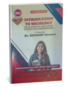 SNGOU BA Sociology Guide front cover – Introduction to Sociology by Presidency Publications Kerala