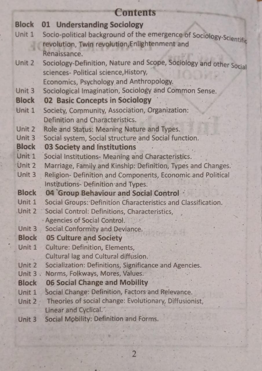SNGOU BA Sociology Guide – Introduction to Sociology
