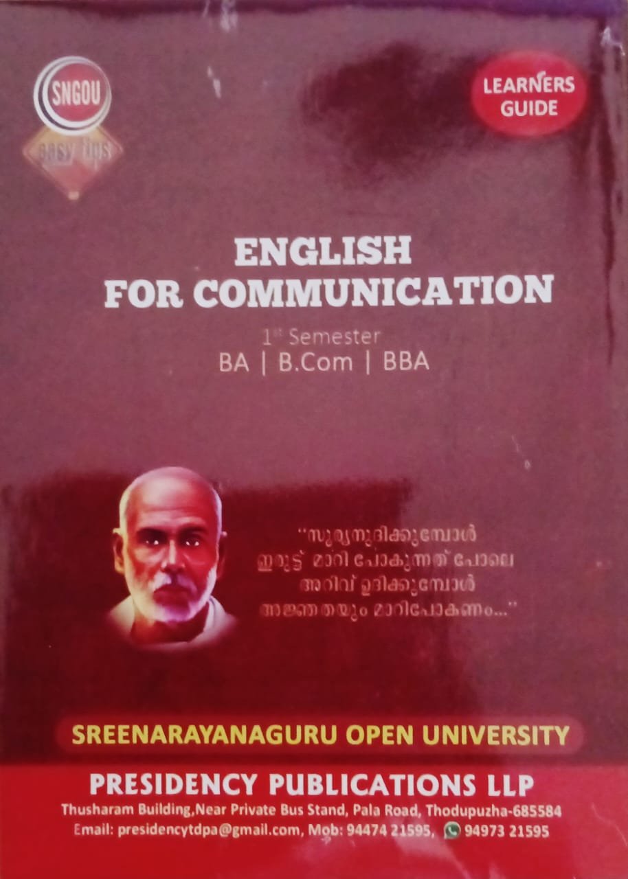 SGOU Degree Guide – English for Communication