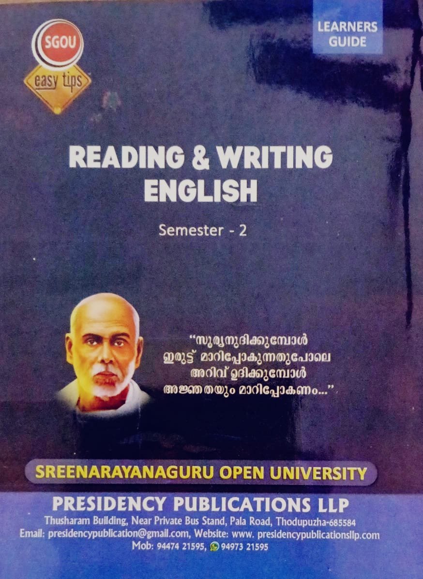 SGOU Degree Guide – Reading and Writing English