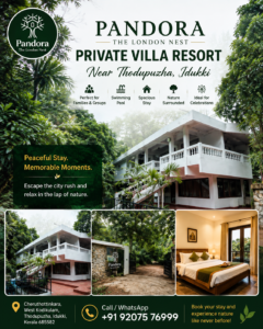 Pandora private villa near Thodupuzha